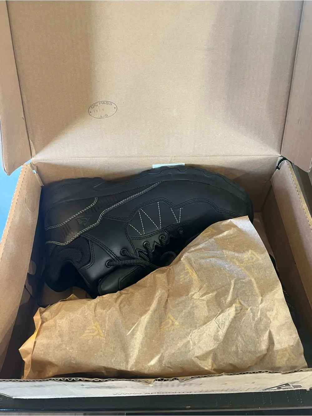 Shoes For Crews Men's Black Lace-Up Safety Boots